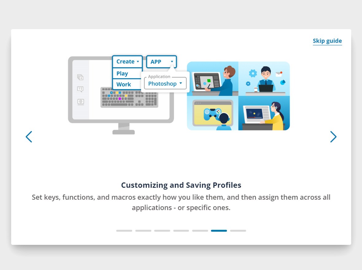 Screen Shot from the Kensington Konnect profiles settings.